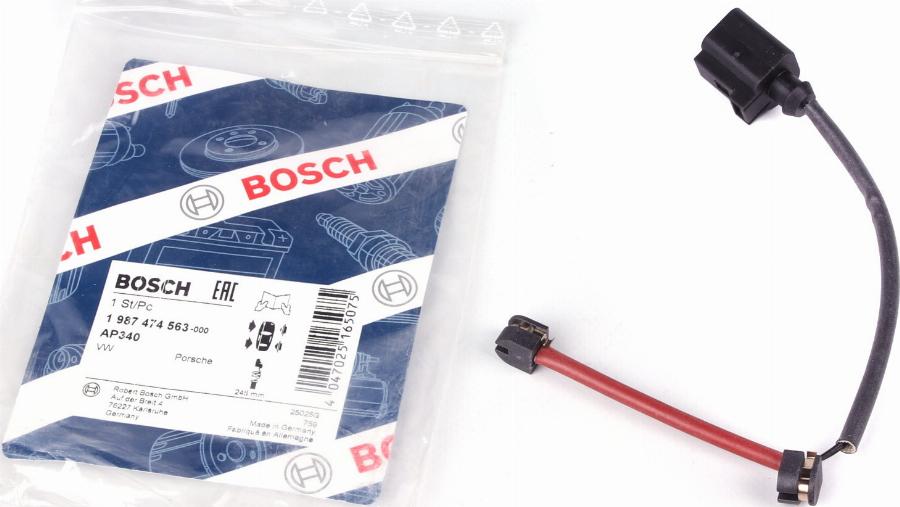 BOSCH 1 987 474 563 - Contact d'avertissement, usure des plaquettes de frein cwaw.fr