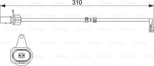 BOSCH 1 987 474 506 - Contact d'avertissement, usure des plaquettes de frein cwaw.fr