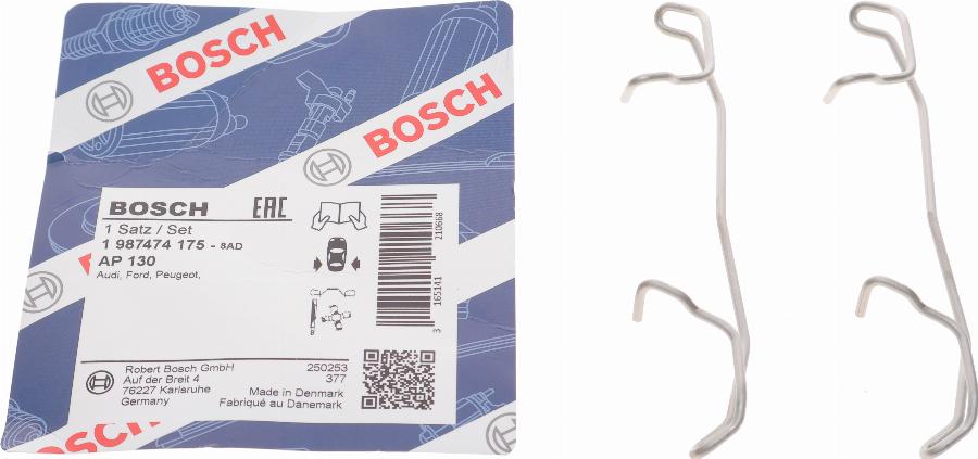 BOSCH 1 987 474 175 - Kit d'accessoires, plaquette de frein à disque cwaw.fr