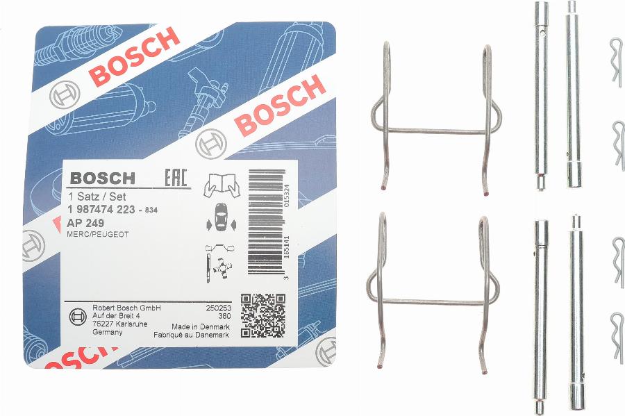 BOSCH 1 987 474 223 - Kit d'accessoires, plaquette de frein à disque cwaw.fr