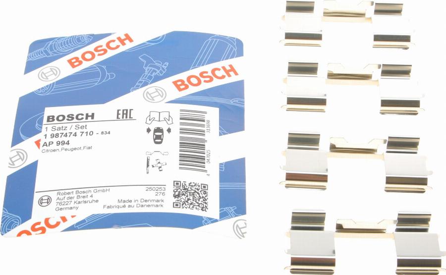 BOSCH 1 987 474 710 - Kit d'accessoires, plaquette de frein à disque cwaw.fr