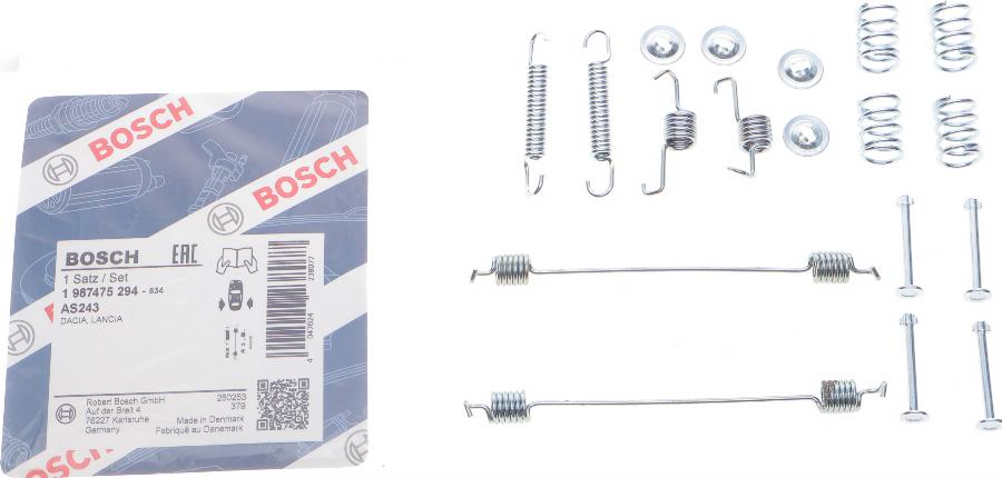 BOSCH 1 987 475 294 - Kit d'accessoires, mâchoire de frein cwaw.fr