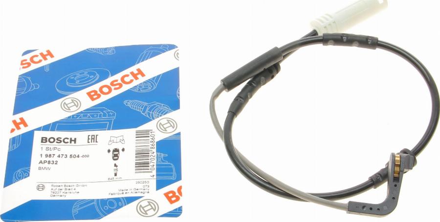 BOSCH 1 987 473 504 - Contact d'avertissement, usure des plaquettes de frein cwaw.fr