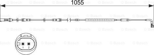 BOSCH 1 987 473 506 - Contact d'avertissement, usure des plaquettes de frein cwaw.fr