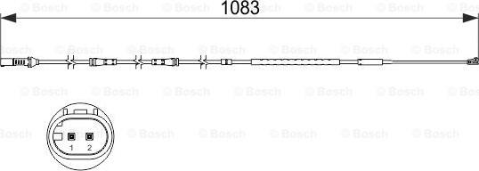 BOSCH 1 987 473 500 - Contact d'avertissement, usure des plaquettes de frein cwaw.fr