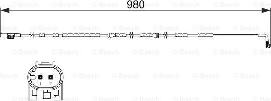 BOSCH 1 987 473 502 - Contact d'avertissement, usure des plaquettes de frein cwaw.fr