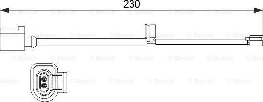 BOSCH 1 987 473 531 - Contact d'avertissement, usure des plaquettes de frein cwaw.fr