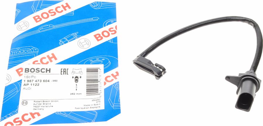 BOSCH 1 987 473 604 - Contact d'avertissement, usure des plaquettes de frein cwaw.fr