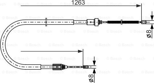 BOSCH 1 987 477 642 - Tirette à câble, frein de stationnement cwaw.fr