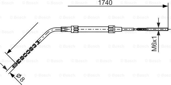 BOSCH 1 987 477 689 - Tirette à câble, frein de stationnement cwaw.fr