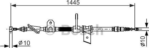 BOSCH 1 987 477 624 - Tirette à câble, frein de stationnement cwaw.fr