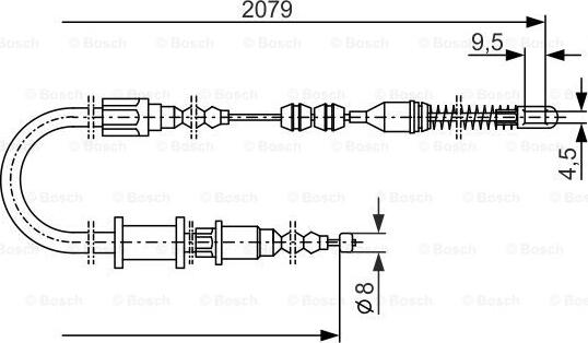 BOSCH 1 987 477 141 - Tirette à câble, frein de stationnement cwaw.fr