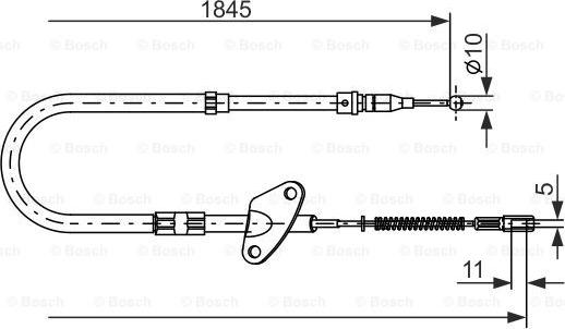 BOSCH 1 987 477 119 - Tirette à câble, frein de stationnement cwaw.fr