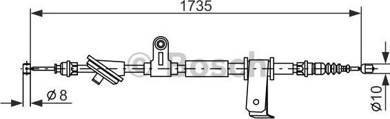 BOSCH 1987477112 - Tirette à câble, frein de stationnement cwaw.fr