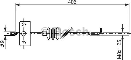 BOSCH 1 987 477 832 - Tirette à câble, frein de stationnement cwaw.fr