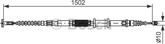 BOSCH 1 987 477 824 - Tirette à câble, frein de stationnement cwaw.fr