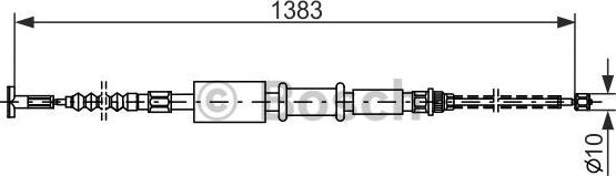 BOSCH 1987477826 - Tirette à câble, frein de stationnement cwaw.fr