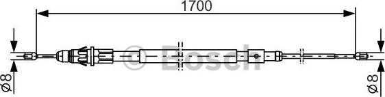 BOSCH 1 987 477 823 - Tirette à câble, frein de stationnement cwaw.fr