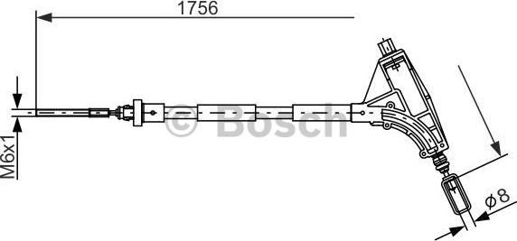 BOSCH 1 987 477 870 - Tirette à câble, frein de stationnement cwaw.fr