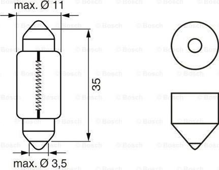 BOSCH 1 987 301 004 - Ampoule, feu éclaireur de plaque cwaw.fr