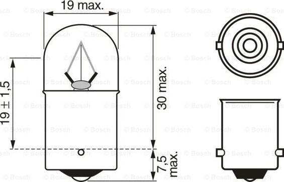 BOSCH 1 987 302 505 - Ampoule, feu arrière cwaw.fr