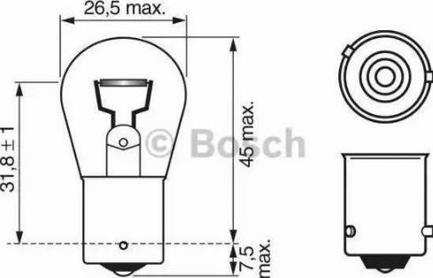 BOSCH 1 987 302 502 - Ampoule, feu stop cwaw.fr