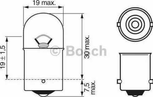 BOSCH 1 987 302 283 - Ampoule, feu arrière cwaw.fr