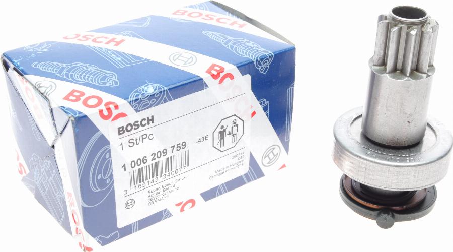 BOSCH 1 006 209 759 - Pignon, démarreur cwaw.fr