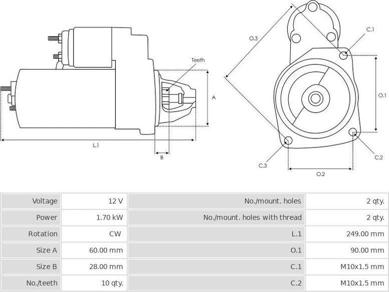 BOSCH 1147404 - Démarreur cwaw.fr