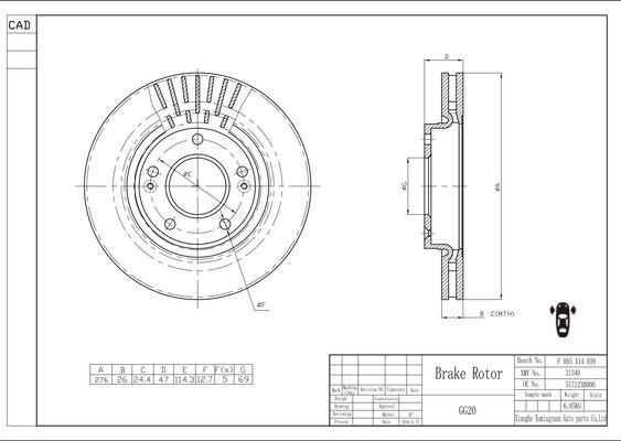 BOSCH F 005 X14 039 - Disque de frein cwaw.fr