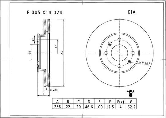 BOSCH F 005 X14 024 - Disque de frein cwaw.fr