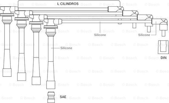 BOSCH F 000 99C 118 - Kit de câbles d'allumage cwaw.fr