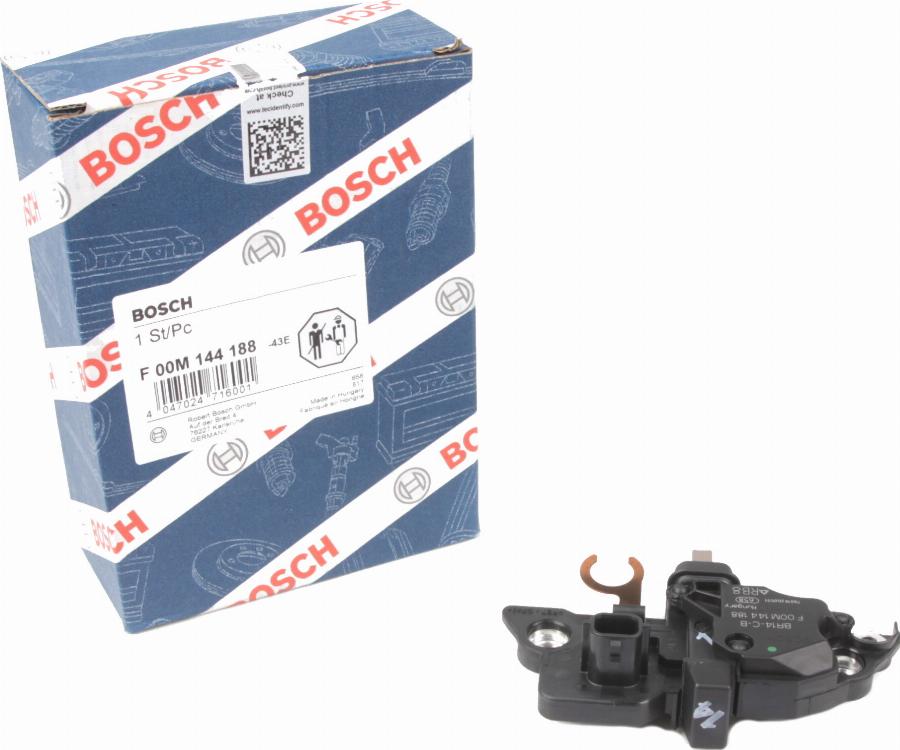 BOSCH F 00M 144 188 - Régulateur d'alternateur cwaw.fr