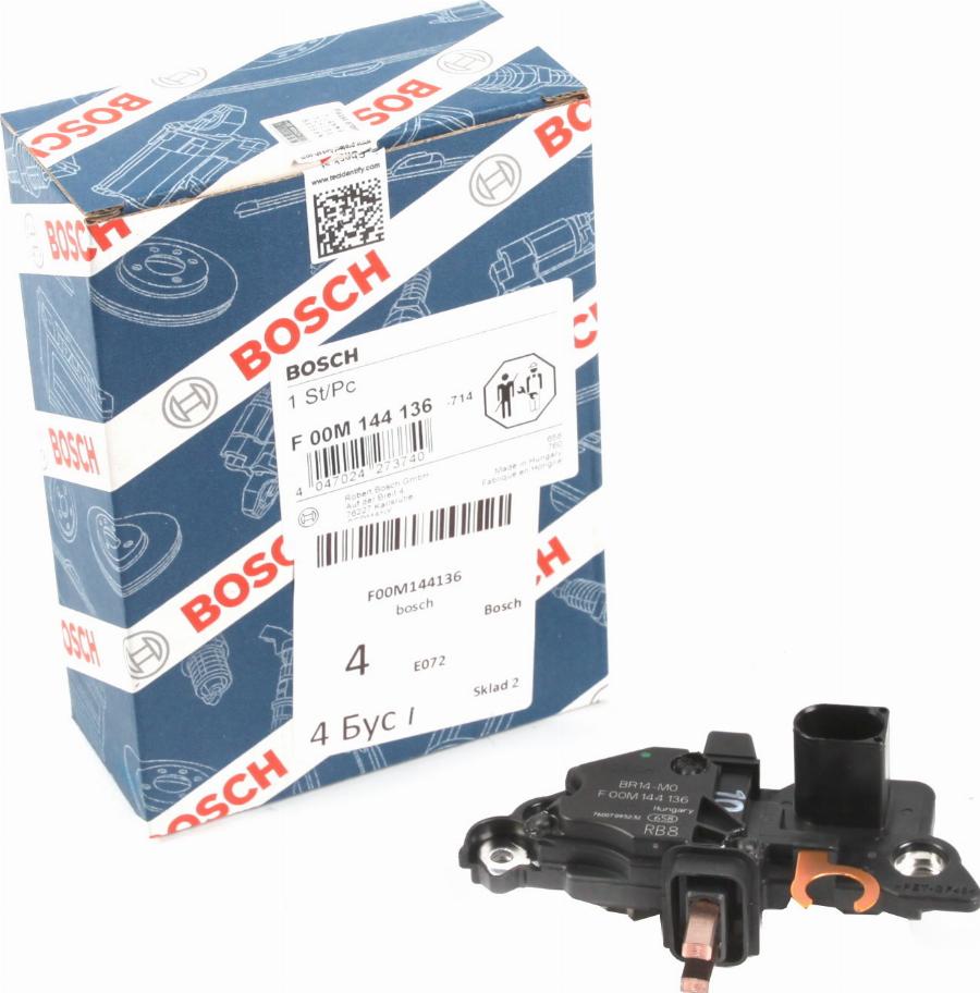 BOSCH F 00M 144 136 - Régulateur d'alternateur cwaw.fr