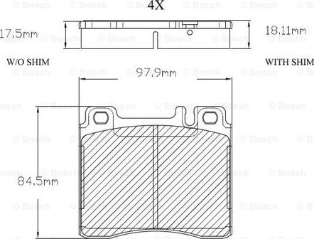 BOSCH F 03A 150 008 - Kit de plaquettes de frein, frein à disque cwaw.fr