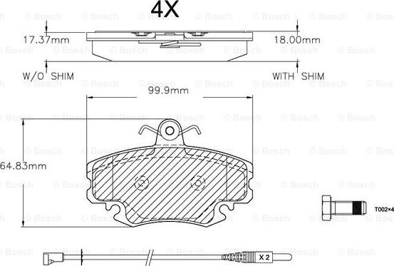 BOSCH F 03A 150 016 - Kit de plaquettes de frein, frein à disque cwaw.fr