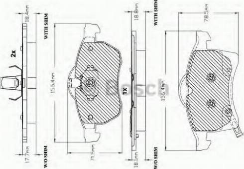 BOSCH F 03A 150 012 - Kit de plaquettes de frein, frein à disque cwaw.fr