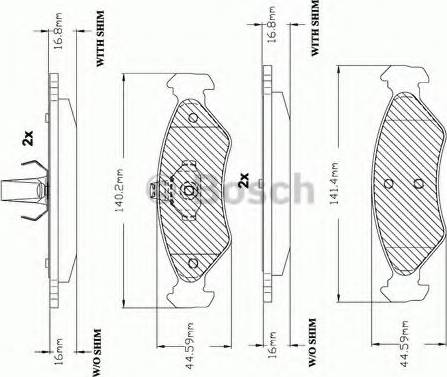 BOSCH F 03A 150 024 - Kit de plaquettes de frein, frein à disque cwaw.fr