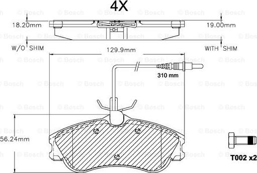 BOSCH F 03A 150 022 - Kit de plaquettes de frein, frein à disque cwaw.fr