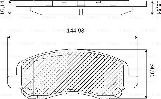 BOSCH F 03B 050 059 - Kit de plaquettes de frein, frein à disque cwaw.fr