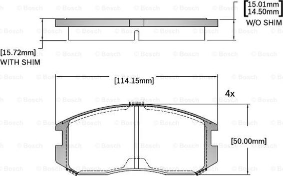 BOSCH F 03B 150 412 - Kit de plaquettes de frein, frein à disque cwaw.fr