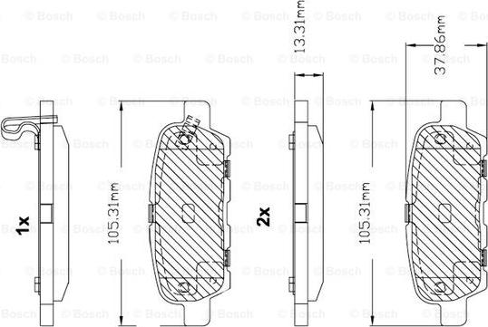 BOSCH F 03B 150 099 - Kit de plaquettes de frein, frein à disque cwaw.fr