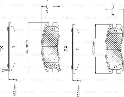 BOSCH F 03B 150 045 - Kit de plaquettes de frein, frein à disque cwaw.fr