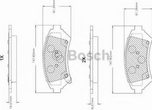 BOSCH F 03B 150 046 - Kit de plaquettes de frein, frein à disque cwaw.fr