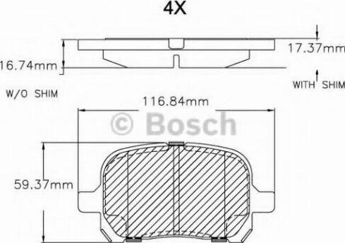 BOSCH F 03B 150 048 - Kit de plaquettes de frein, frein à disque cwaw.fr