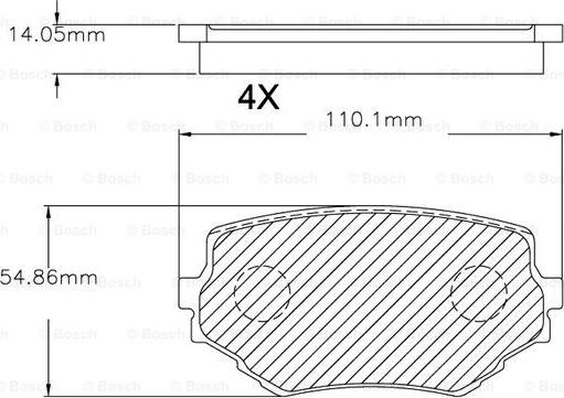 BOSCH F 03B 150 043 - Kit de plaquettes de frein, frein à disque cwaw.fr