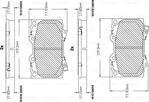 BOSCH F 03B 150 055 - Kit de plaquettes de frein, frein à disque cwaw.fr