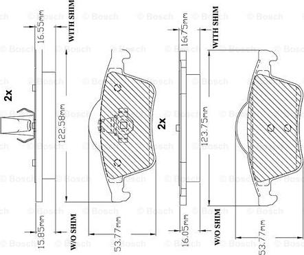 BOSCH F 03B 150 066 - Kit de plaquettes de frein, frein à disque cwaw.fr