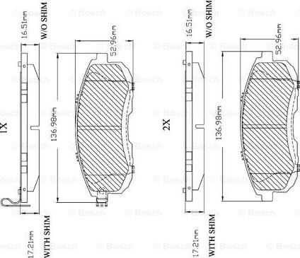 BOSCH F 03B 150 004 - Kit de plaquettes de frein, frein à disque cwaw.fr