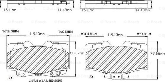 BOSCH F 03B 150 005 - Kit de plaquettes de frein, frein à disque cwaw.fr